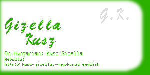 gizella kusz business card